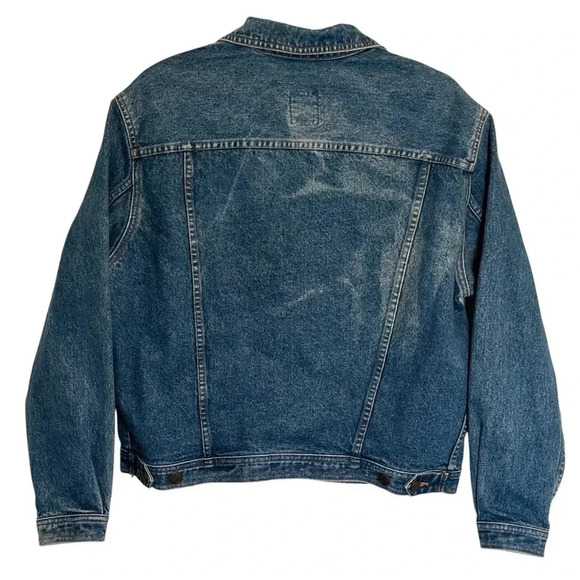 GAP Vintage 90s Paisley Embroidered Denim Jean Jacket Women’s Medium - Picture 2 of 4